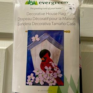 Decorative Cardinal  House Flag . NEW in package